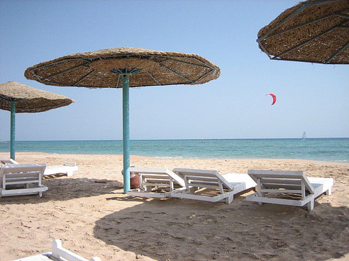 Sandstrand i Hurghada. Foto: Simona Scolari